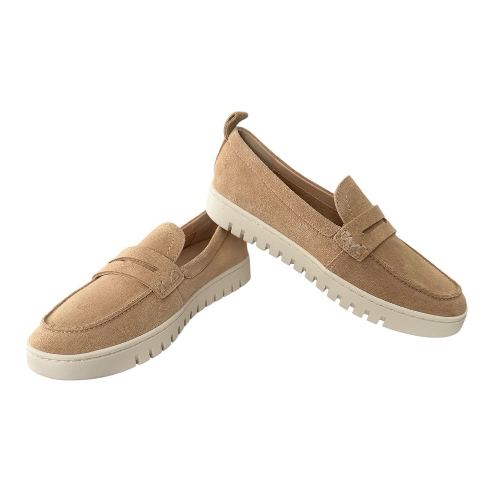 Vionic Uptown Tan Suede Loafers